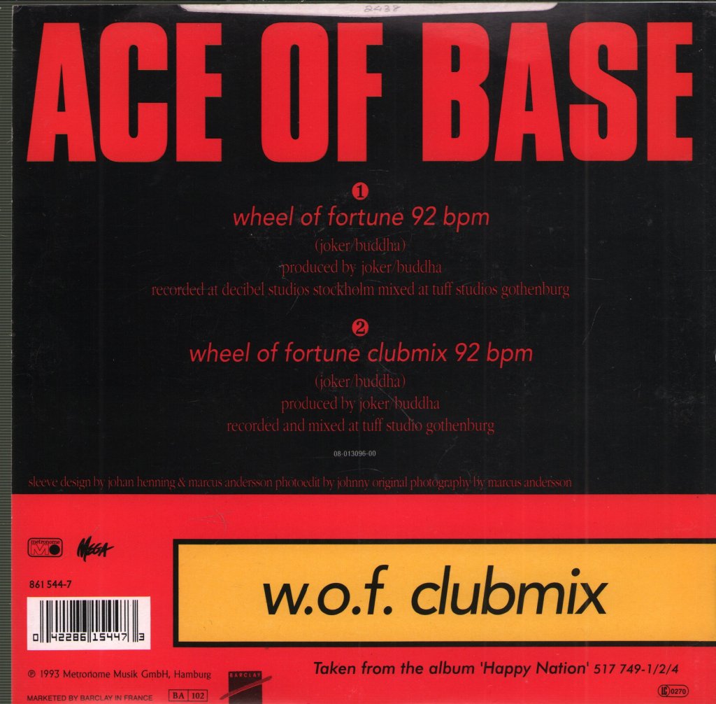 Ace Of Base - Wheel Of Fortune - 7 Inch