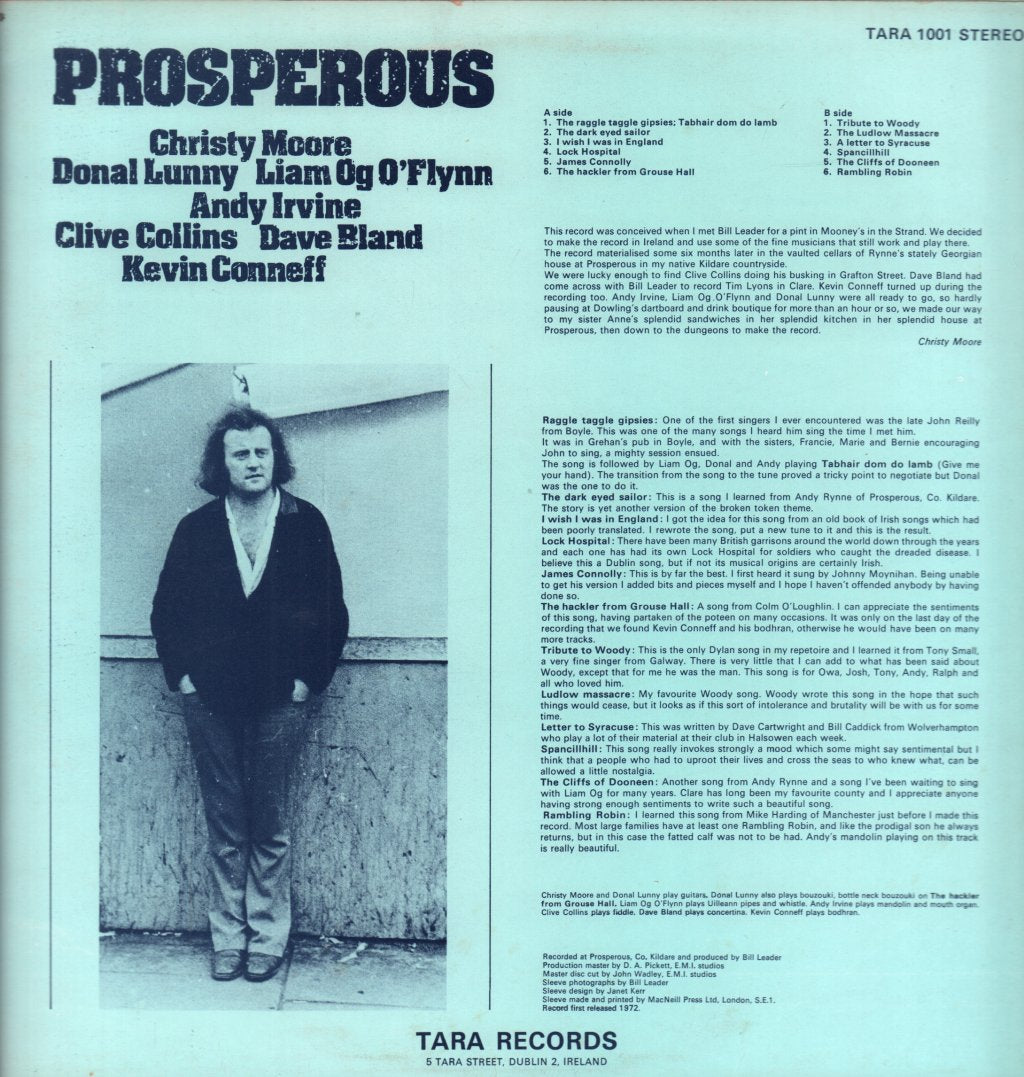 Christy Moore - Prosperous - Lp