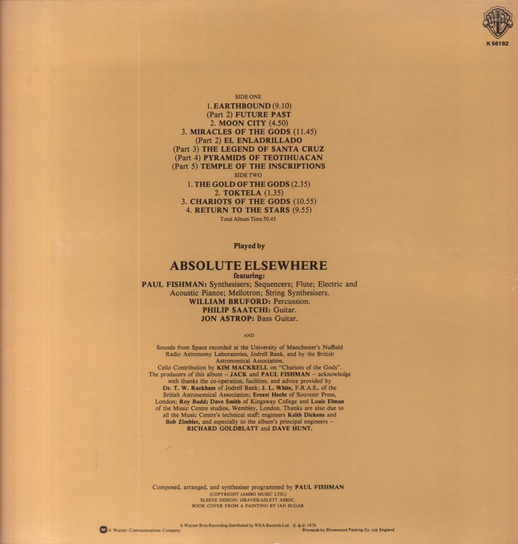 Absolute Elsewhere - In Search Of Ancient Gods - Lp