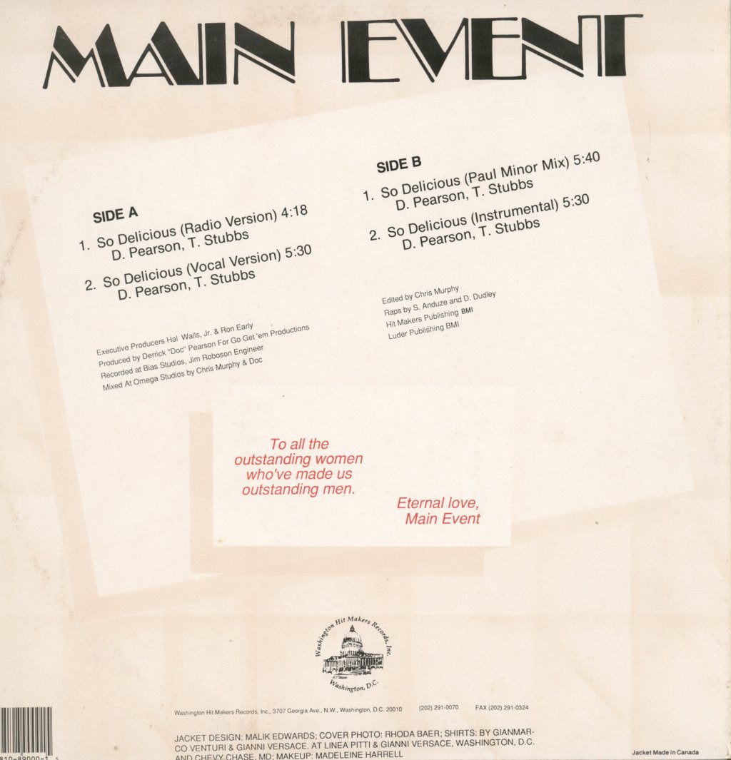 Main Event - So Delicious - 12 Inch