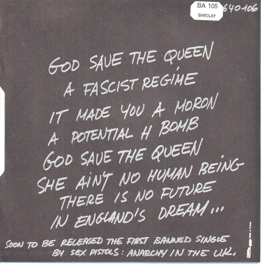Sex Pistols - God Save The Queen - 7 Inch