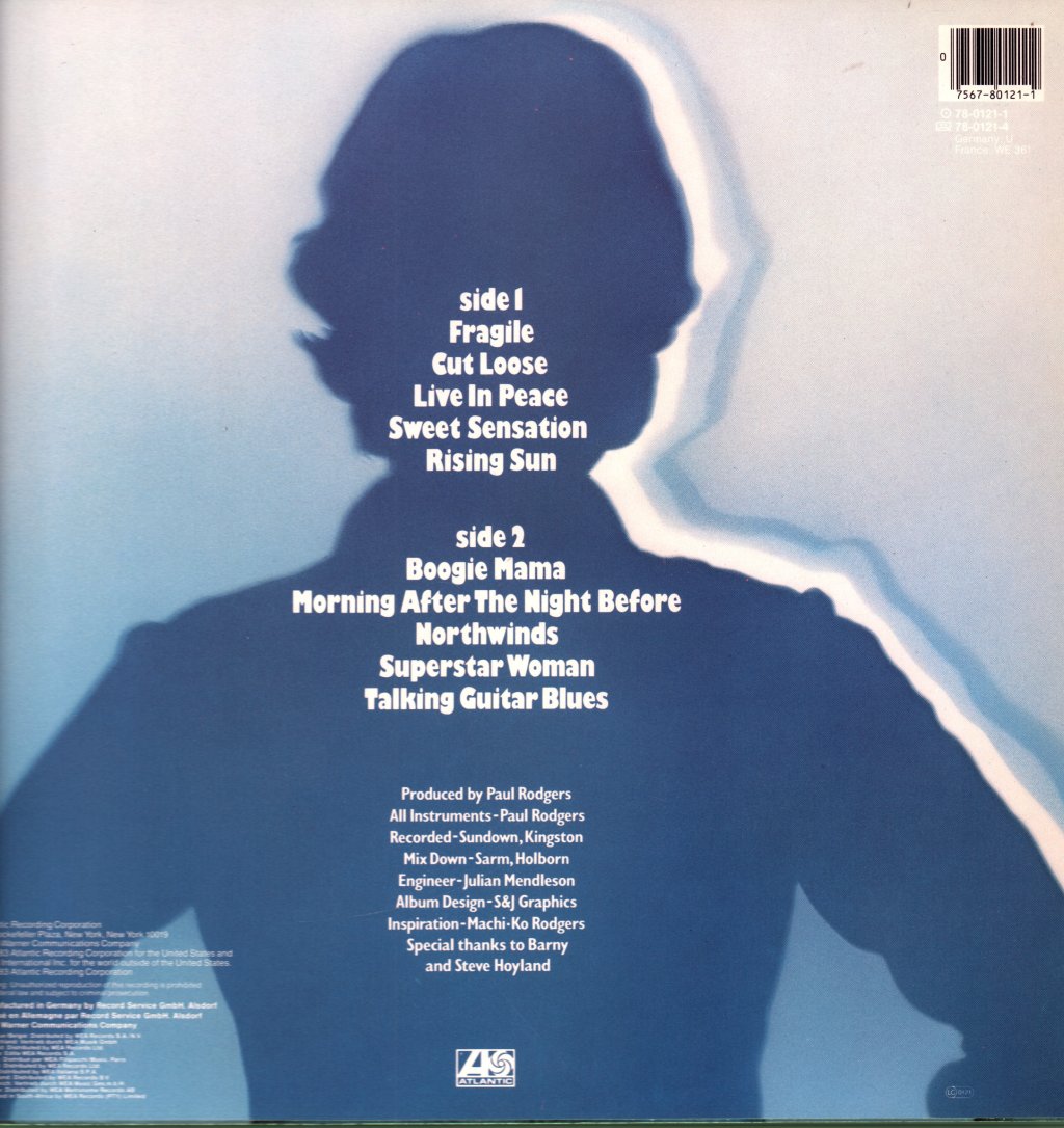 Paul Rodgers - Cut Loose - Lp