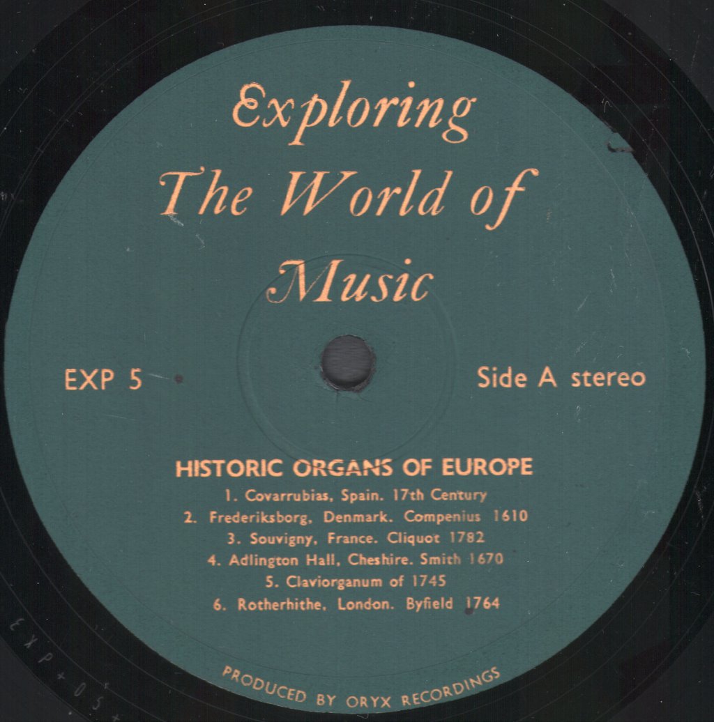 Various Artists - Historic Organs Of Europe - Lp