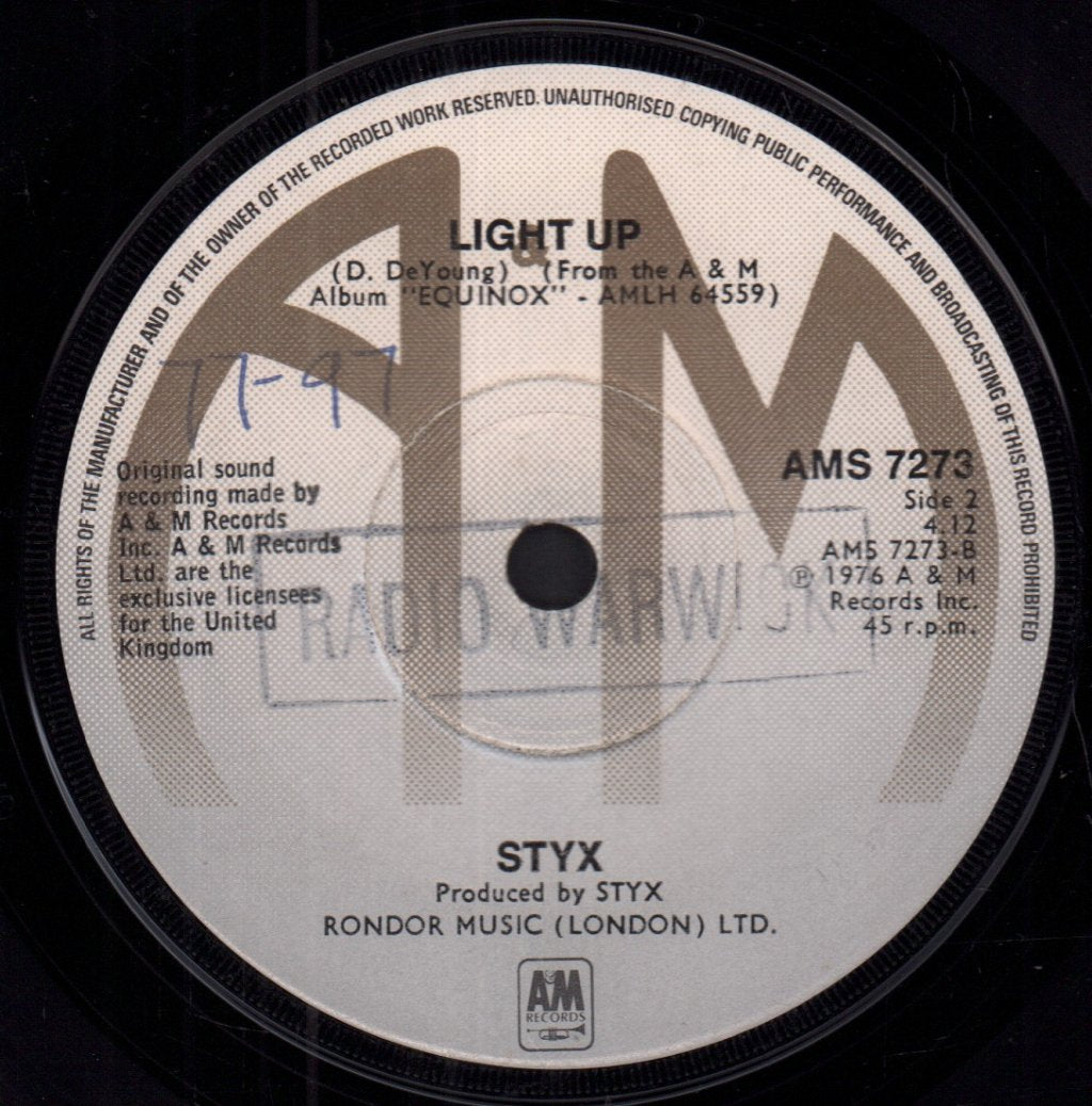 Styx - Mademoiselle - 7 Inch