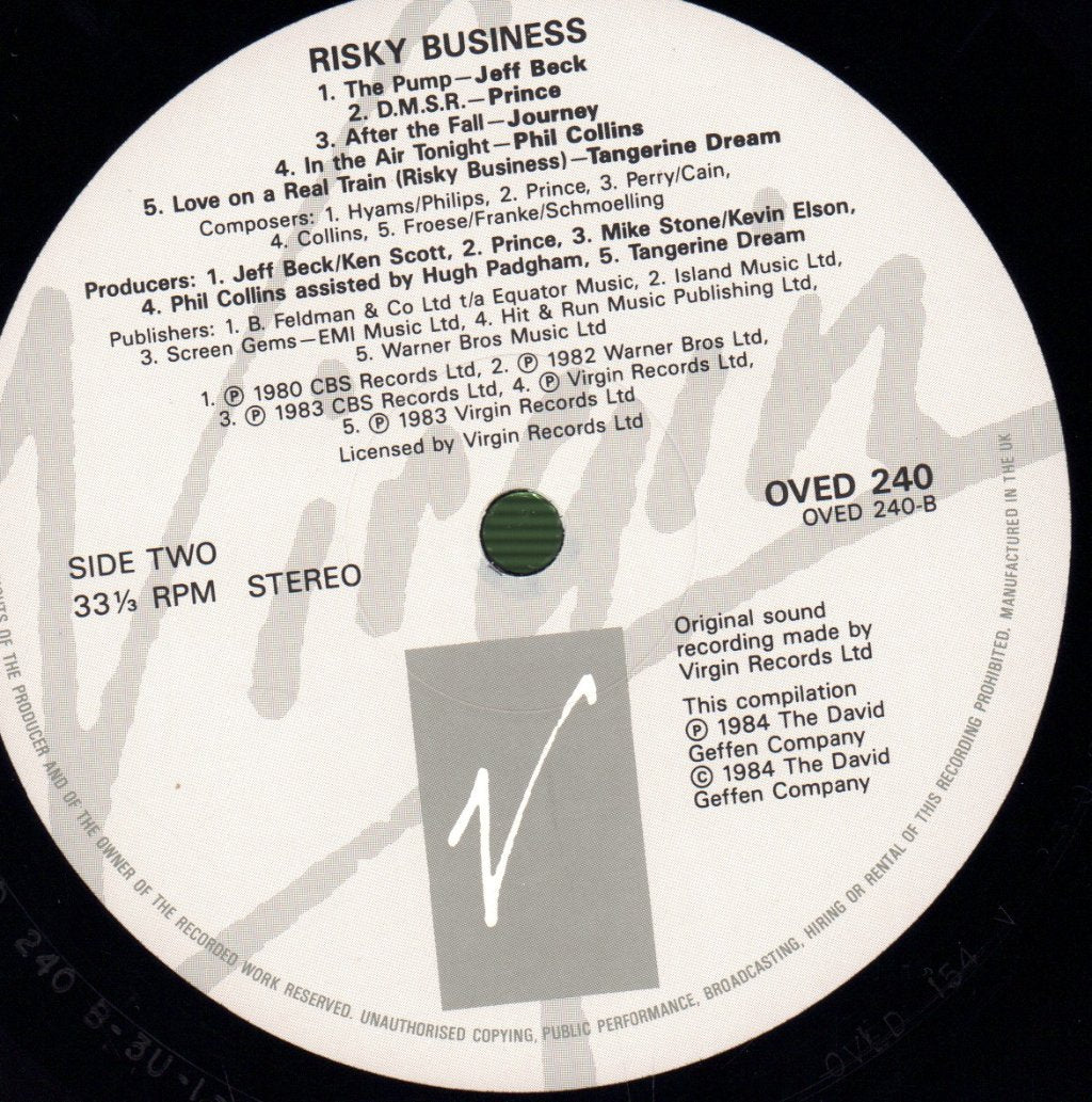 Various Artists - Risky Business (Soundtrack) - Lp