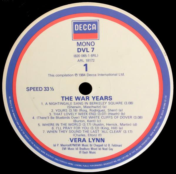 Vera Lynn - War Years - Lp