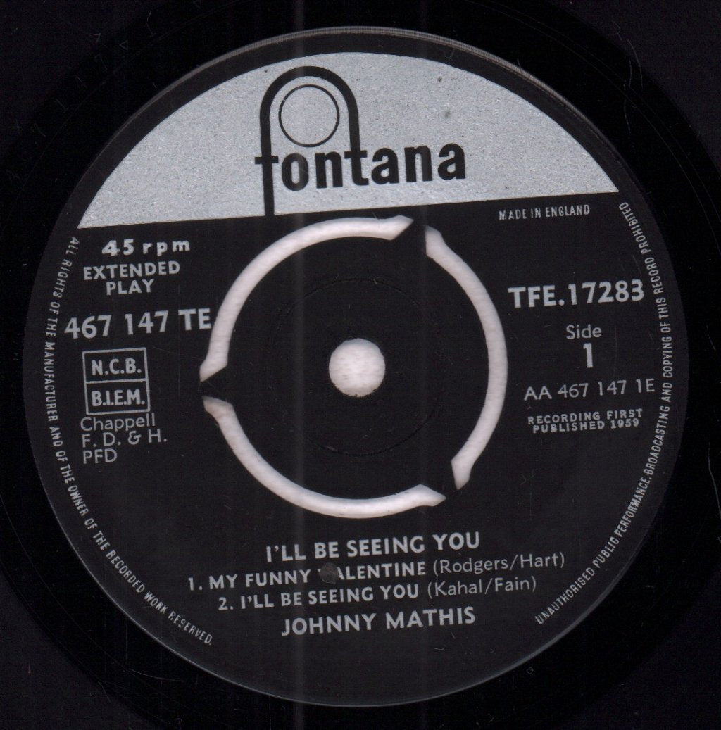 Johnny Mathis - I'll Be Seeing You - 7 Inch