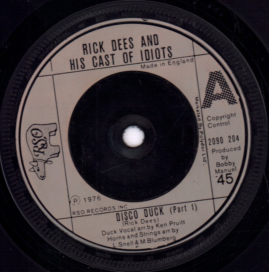 Rick Dees And His Cast Of Idiots - Disco Duck - 7 Inch