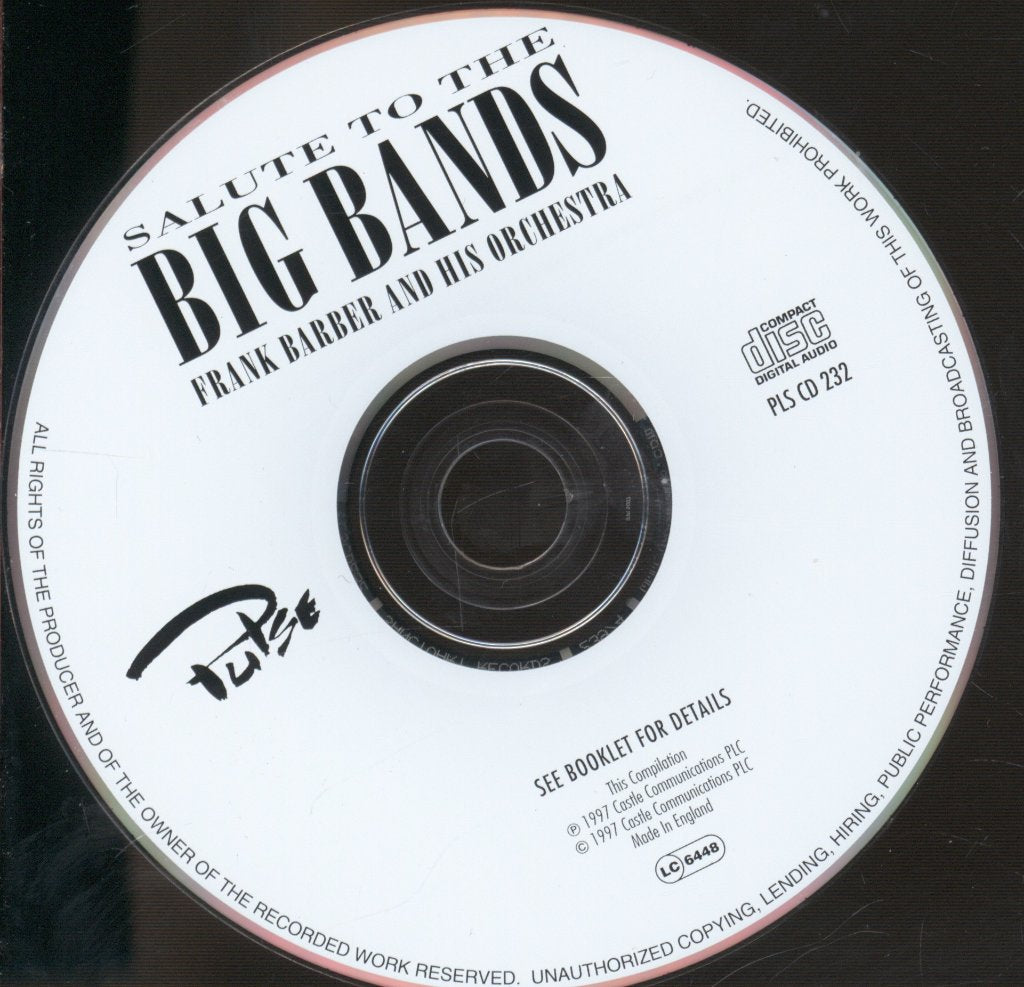 Frank Barber Orchestra - Salute To The Big Bands - Cd