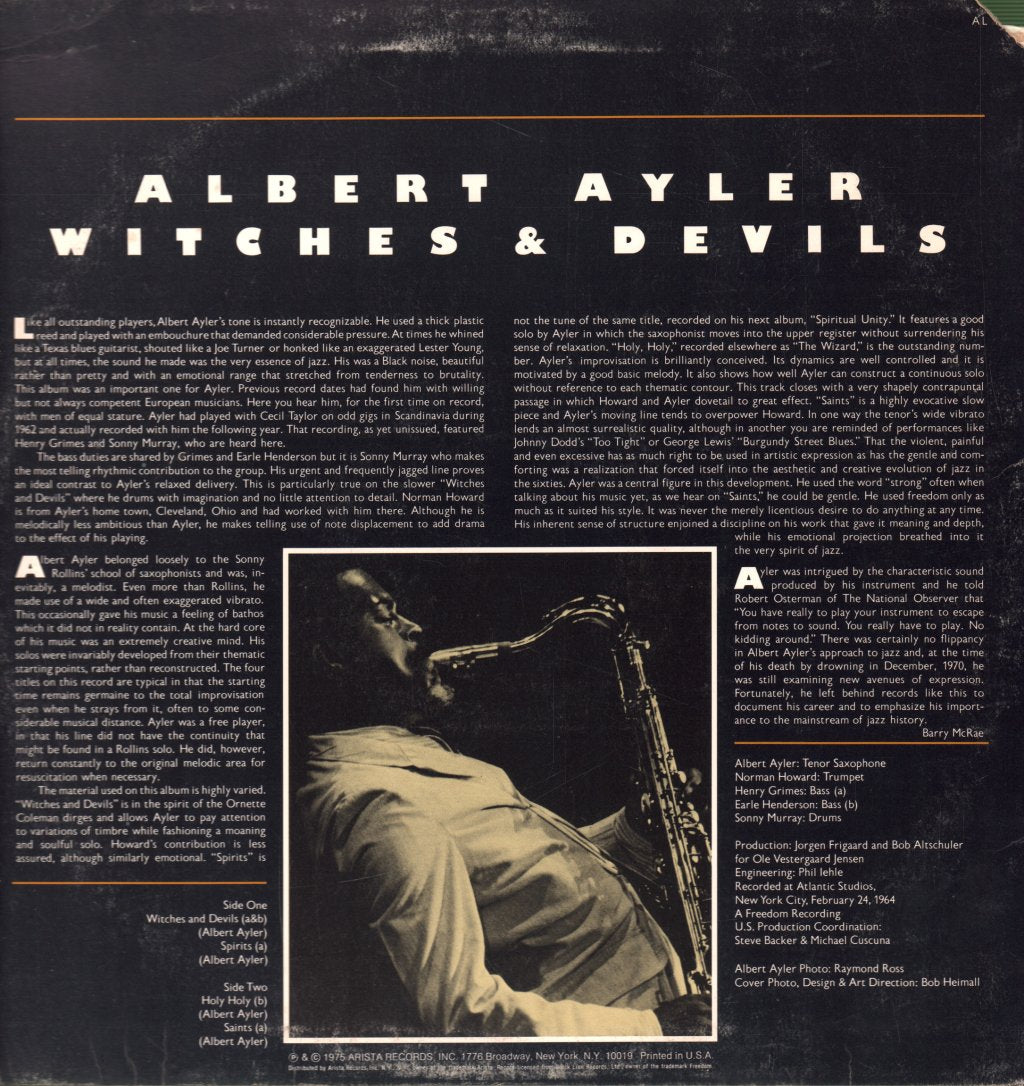 Albert Ayler - Witches And Devils - Lp