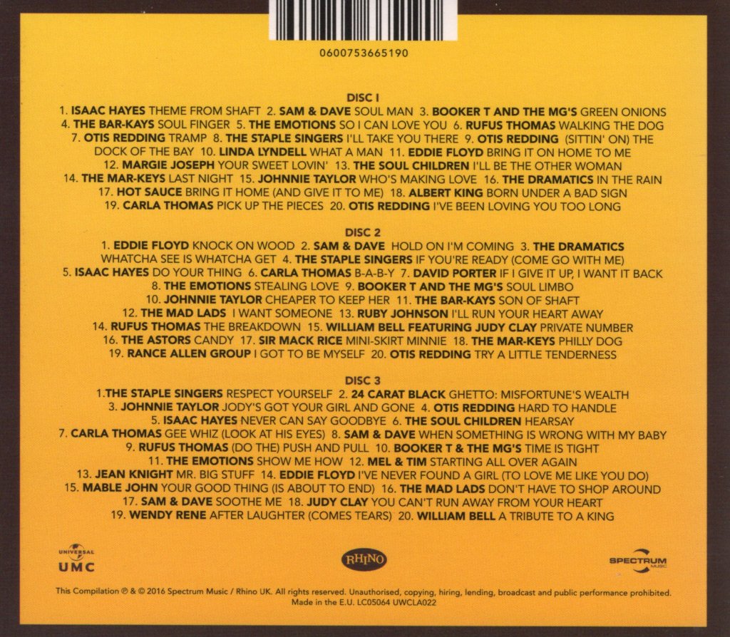 Various Artists - Classic Stax - Triple Cd