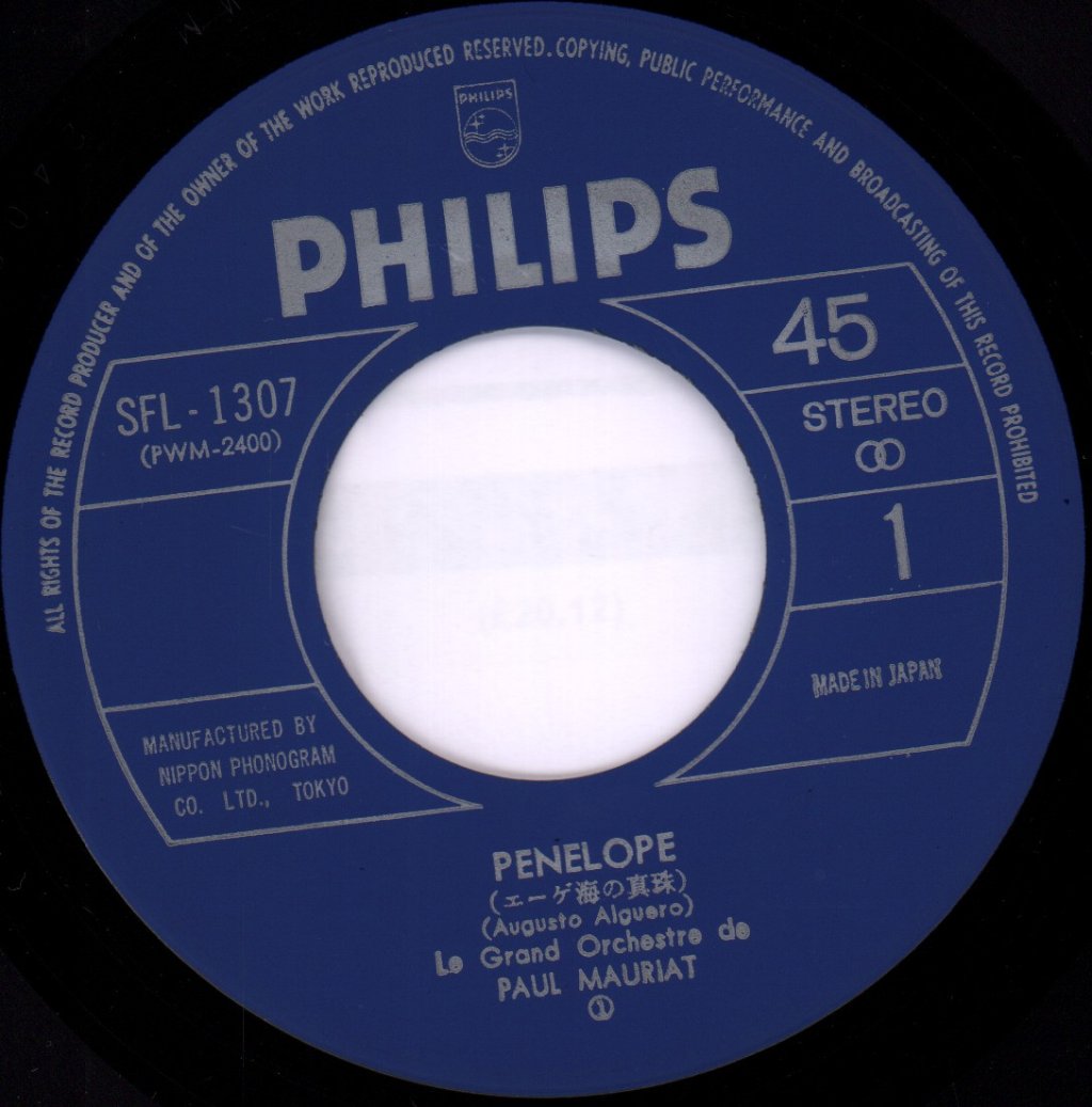 Paul Mauriat - penelope - 7 Inch