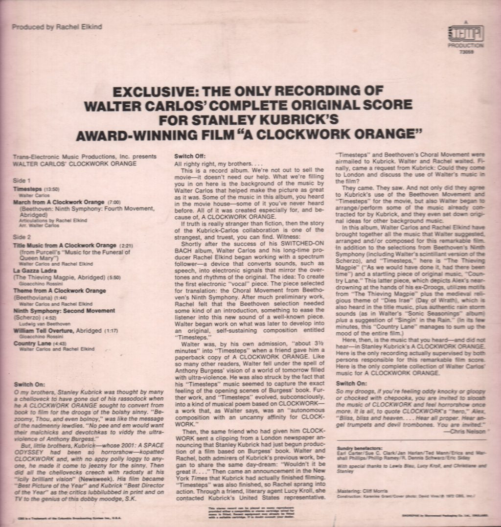 Walter Carlos - Clockwork Orange - Lp