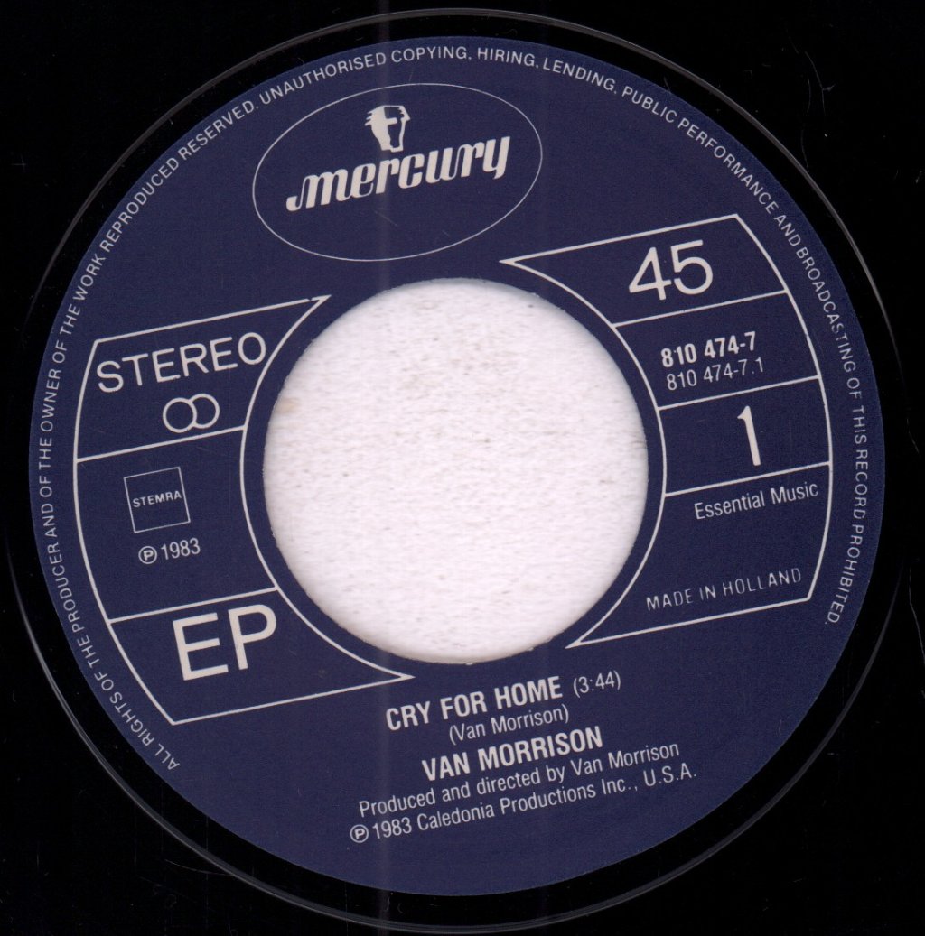 Van Morrison - Cry For Home - 7 Inch