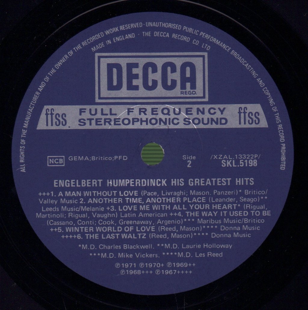 Engelbert Humperdinck - His Greatest Hits - Lp
