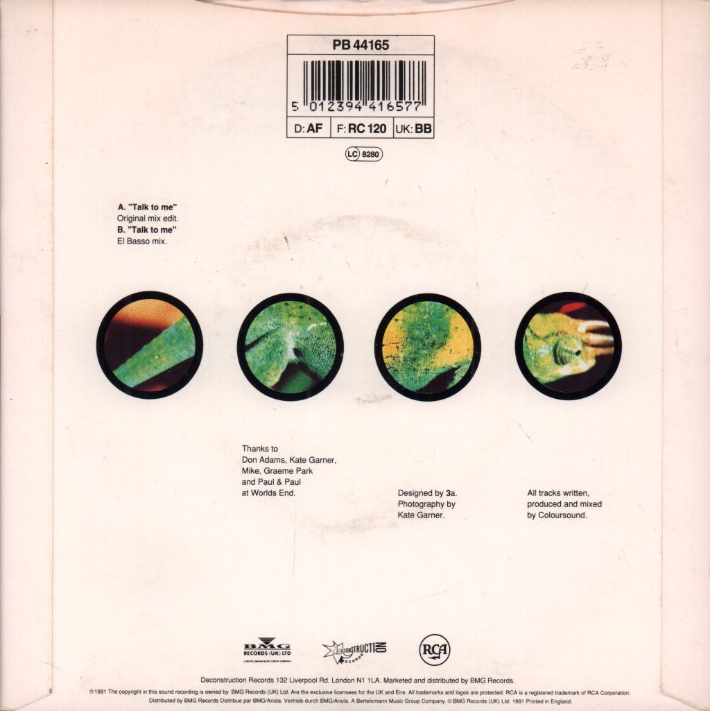 Coloursound Featuring Siobhan - Talk To Me - 7 Inch