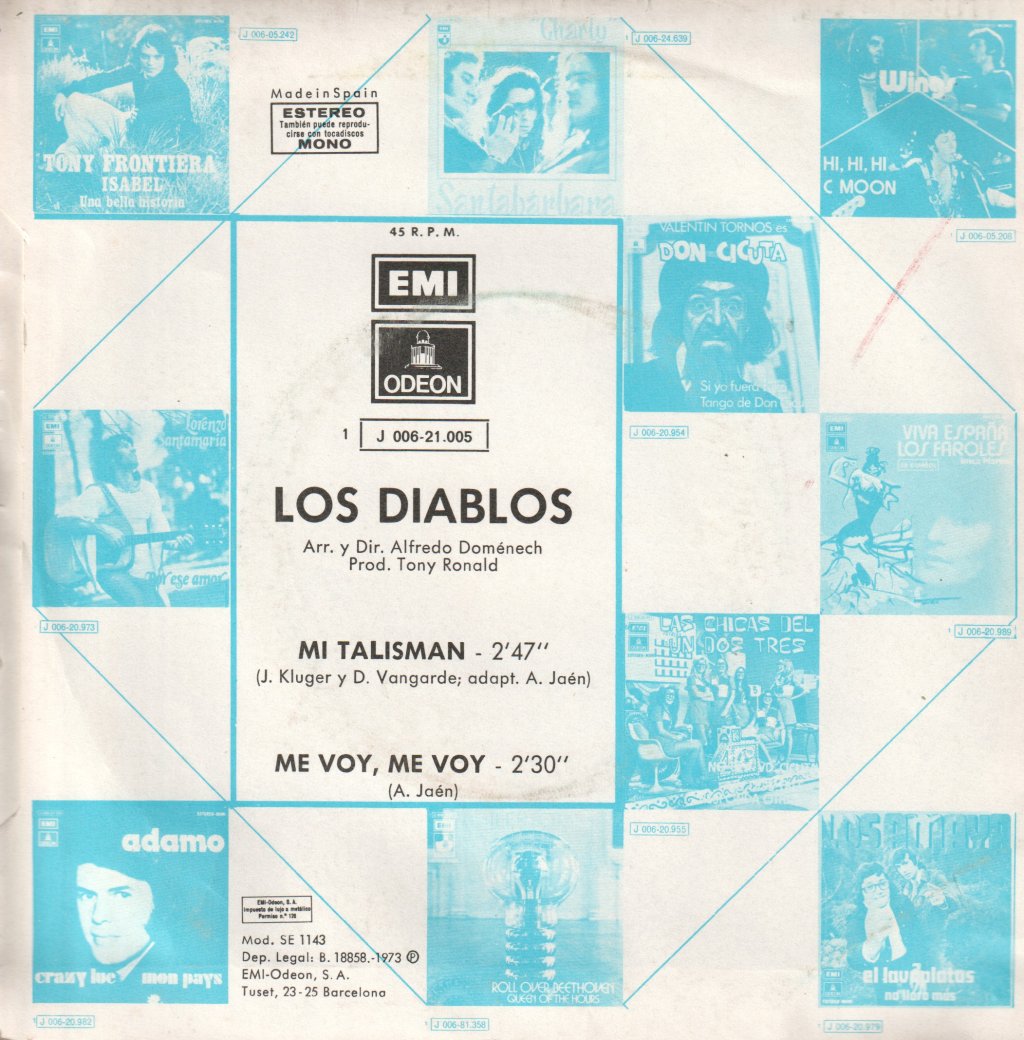 Los Diablos - Mi Talisman - 7 Inch