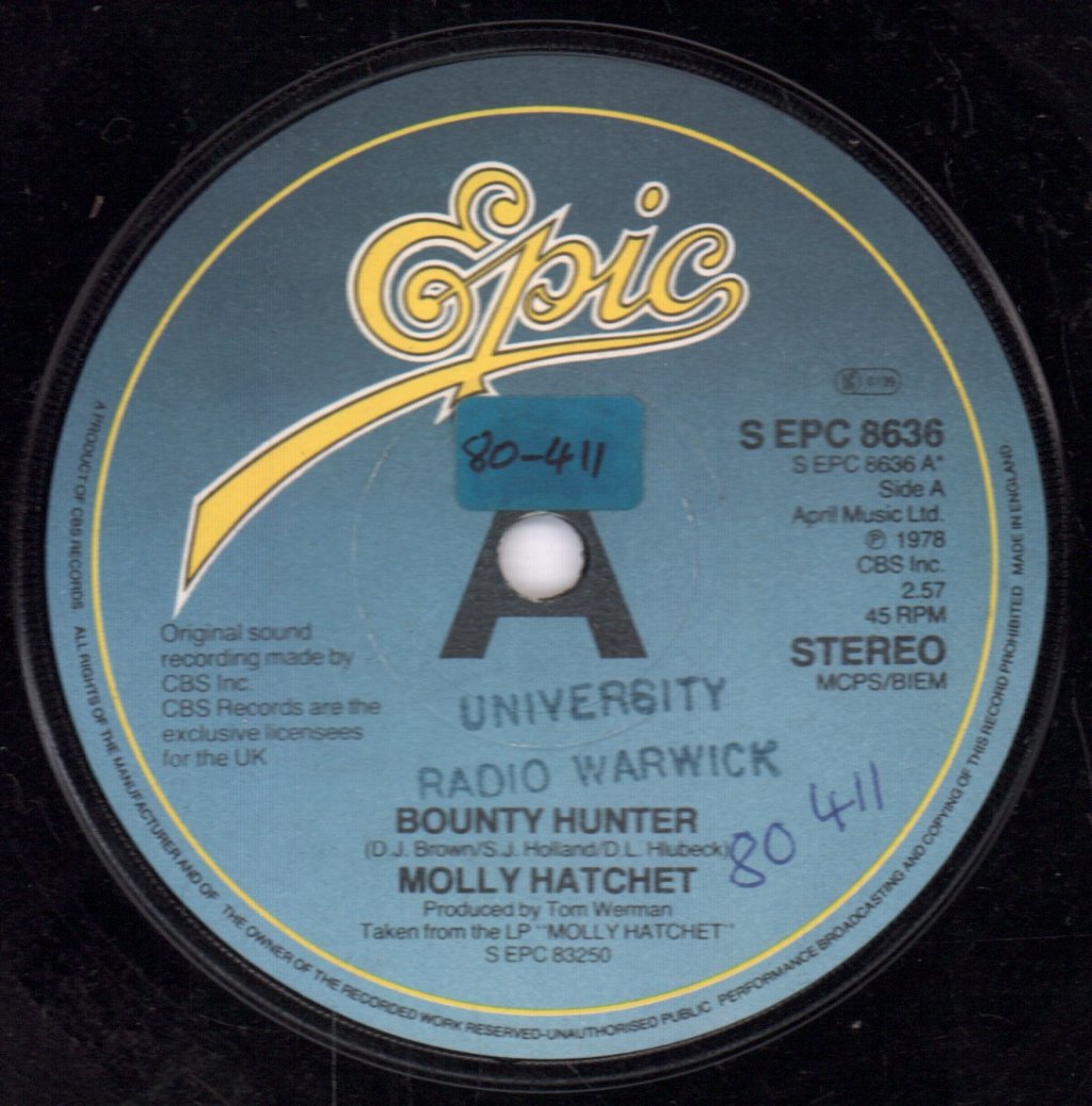 Molly Hatchet - Bounty Hunter - 7 Inch