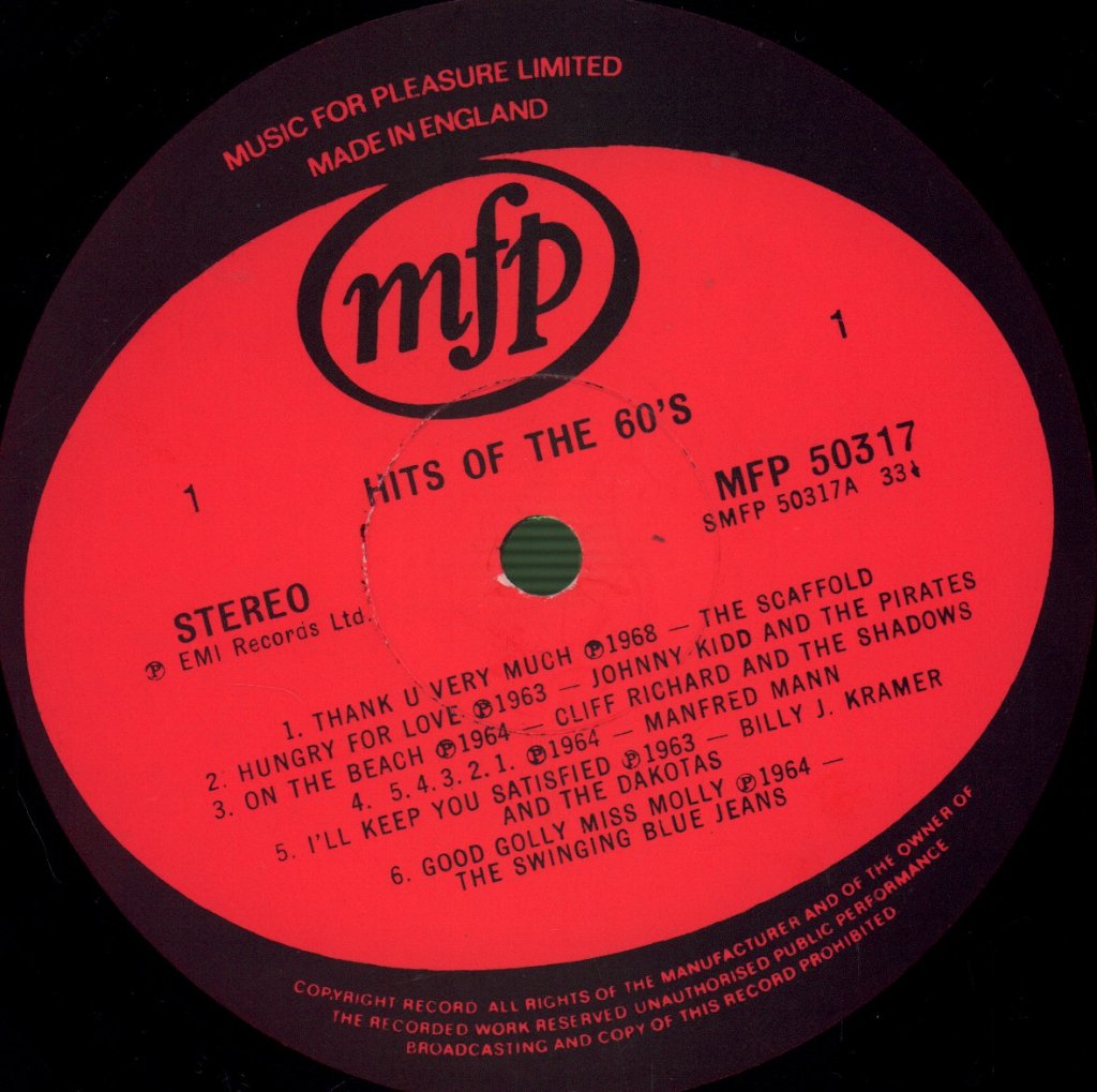 Various Artists - Hits Of The 60's - Lp