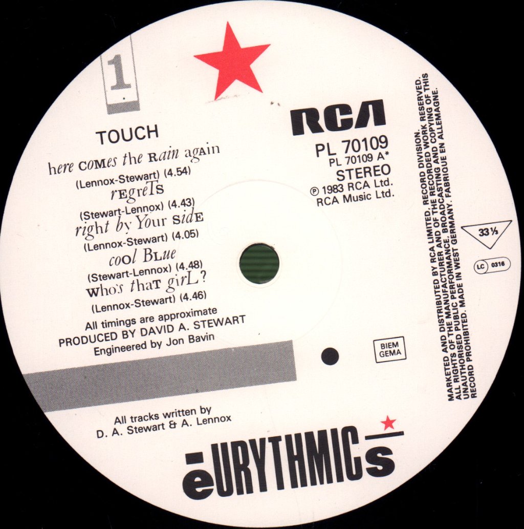 Eurythmics - Touch - Lp