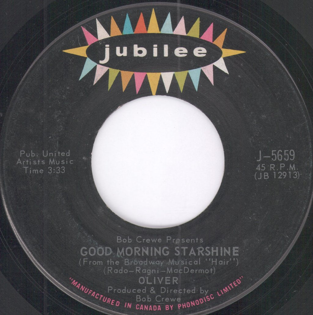 Oliver - Good Morning Starshine / Can't You See - 7 Inch