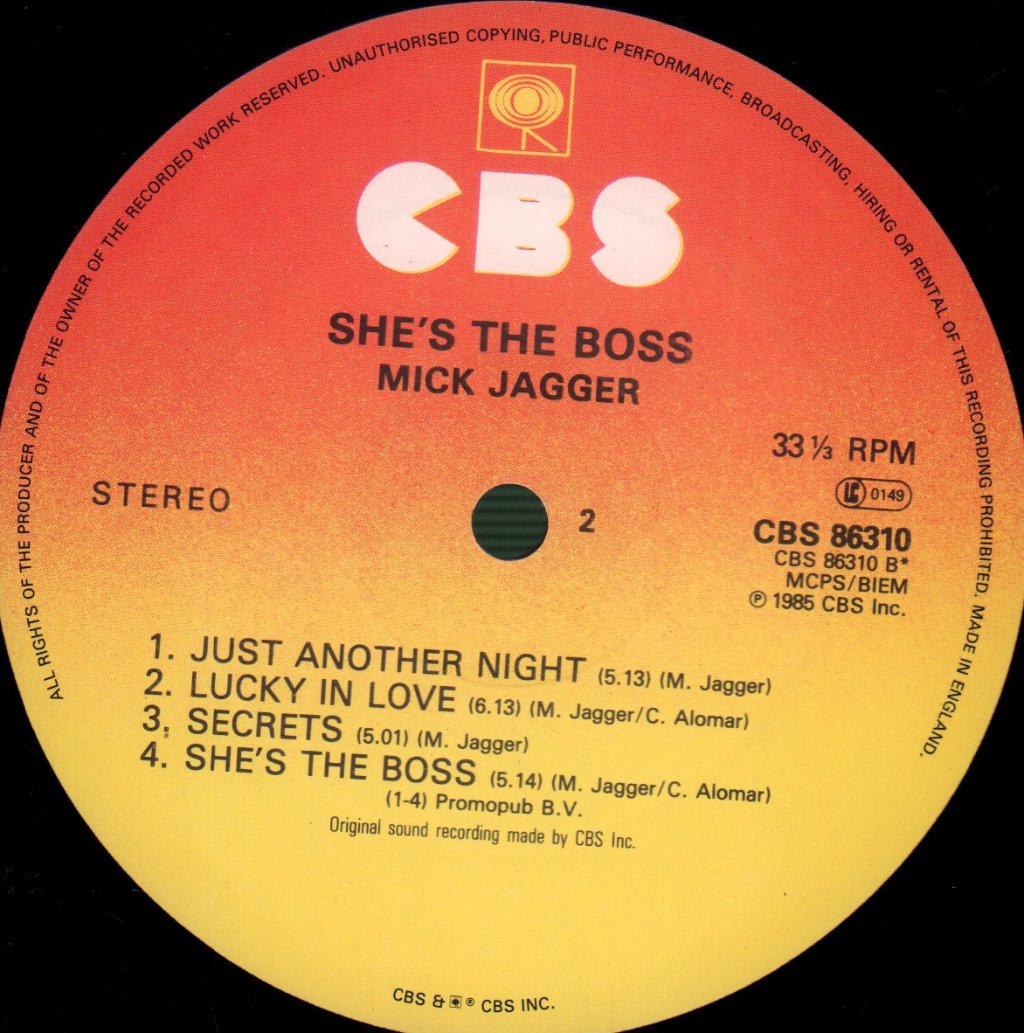 Mick Jagger - She's The Boss - Lp