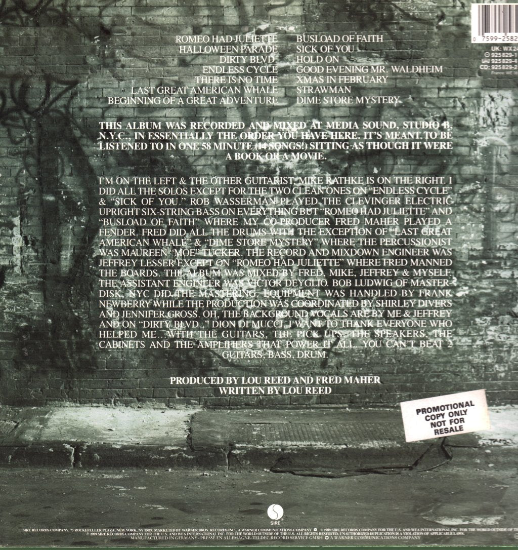 Lou Reed - New York - Lp
