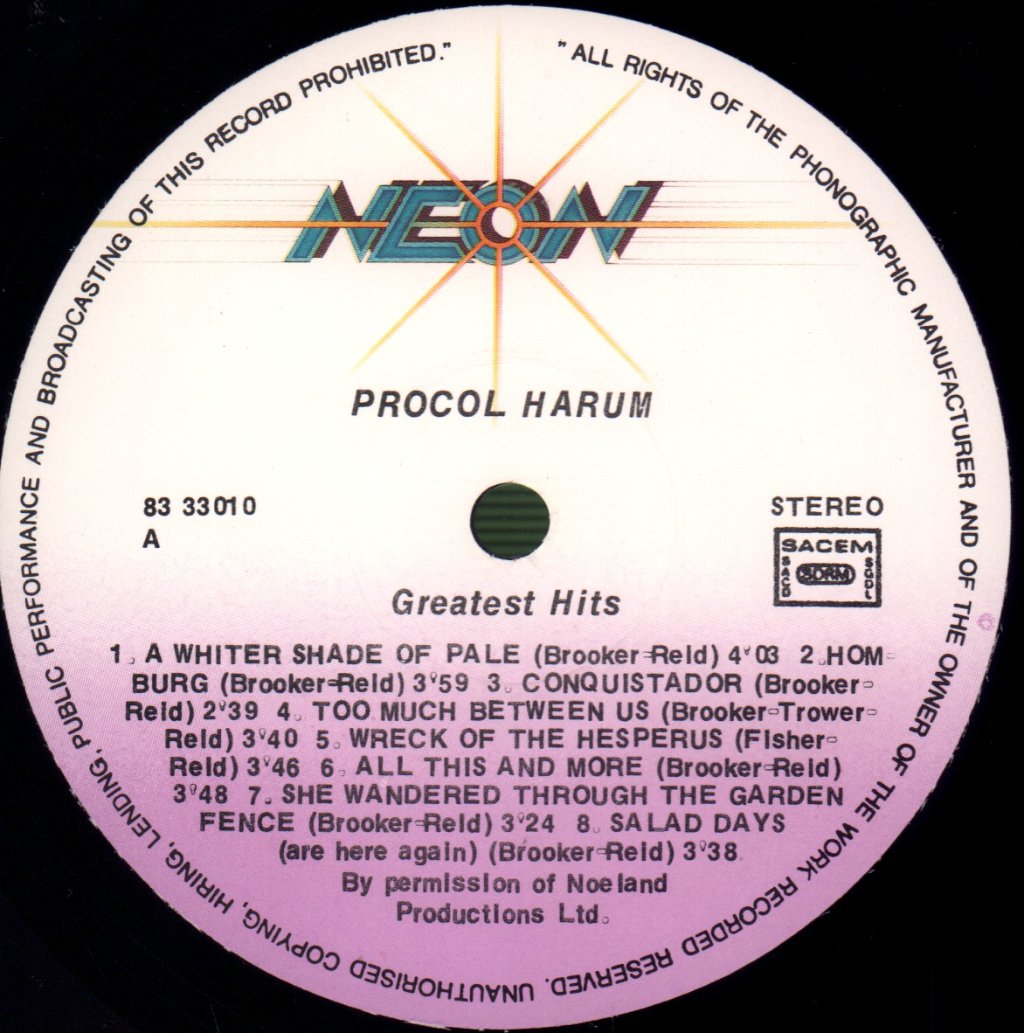 Procol Harum - Greatest Hits - Lp