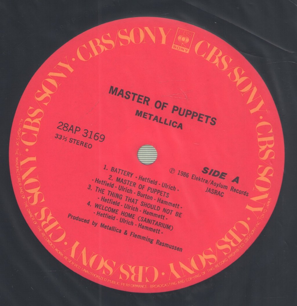 Metallica - Master Of Puppets - Lp