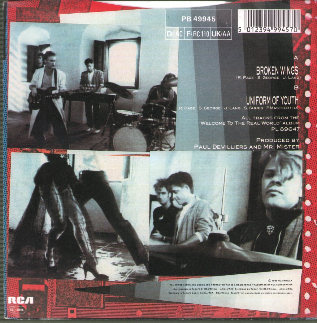 Mr Mister - Broken Wings - 7 Inch