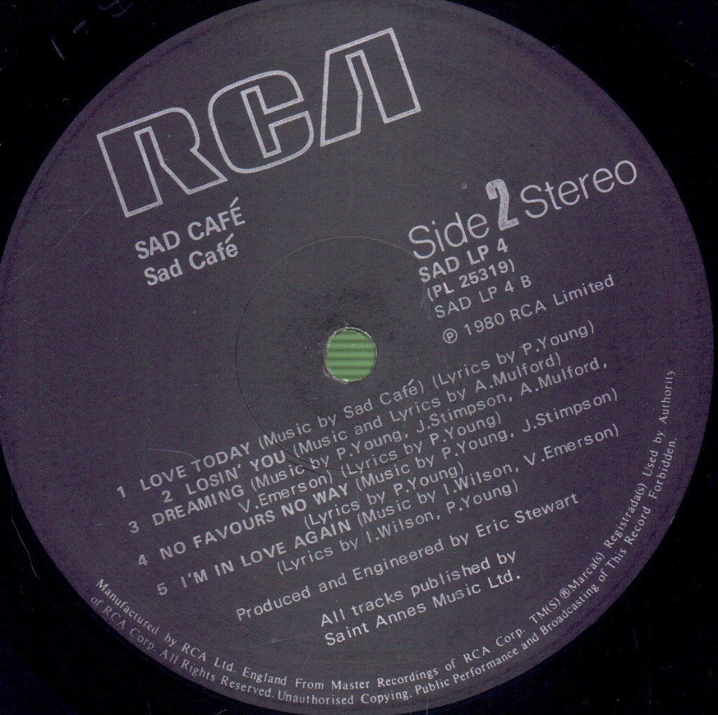 Sad Cafe - Sad Cafe - Lp