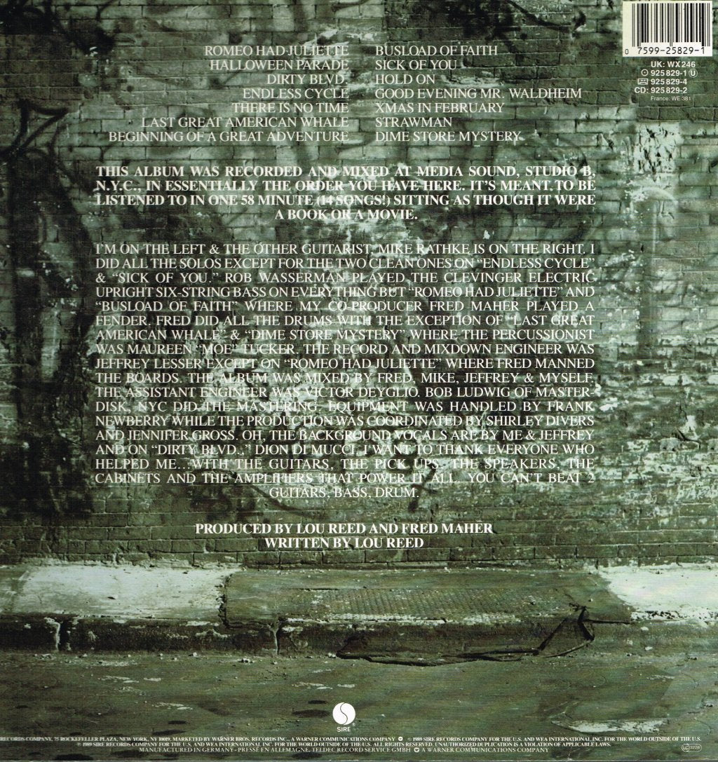 Lou Reed - New York - Lp