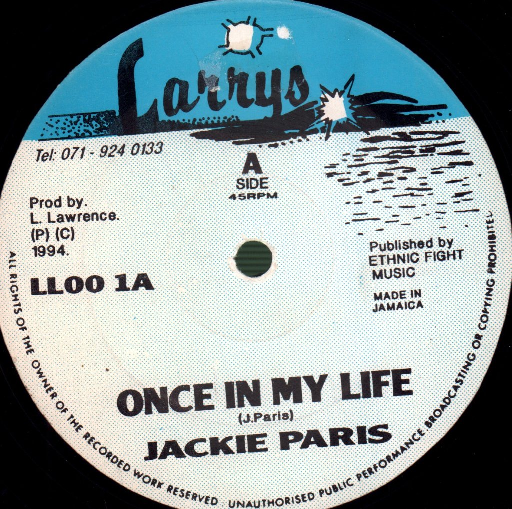 Jackie Paris - Once In My Life/Everyday Is Like A Holiday - 12 Inch