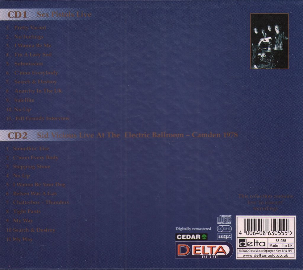 Sex Pistols - Live Collection - Double Cd