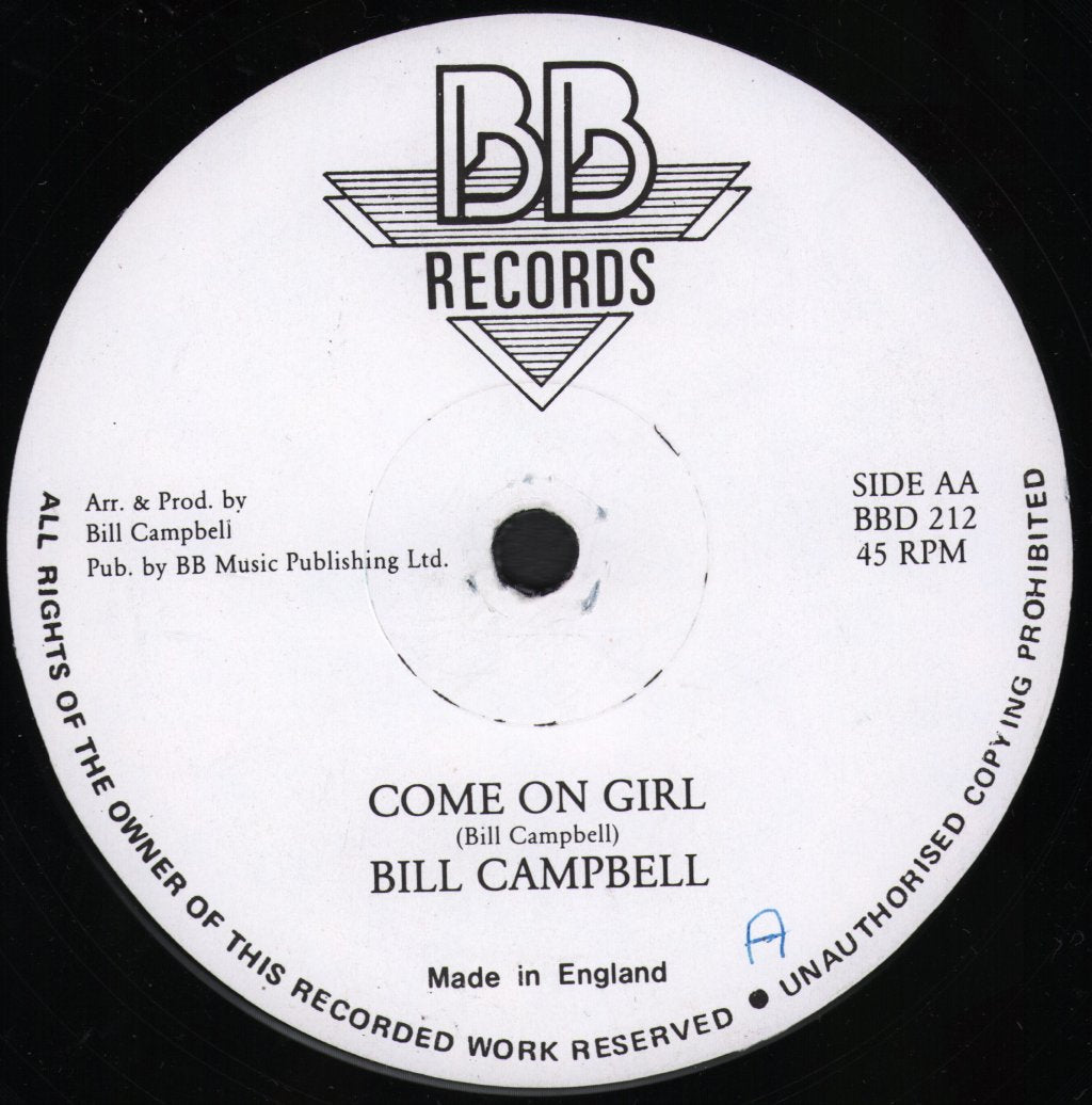 Bill & Ann Campbell / Bill Campbell - Private Number / Come On Girl - 12 Inch