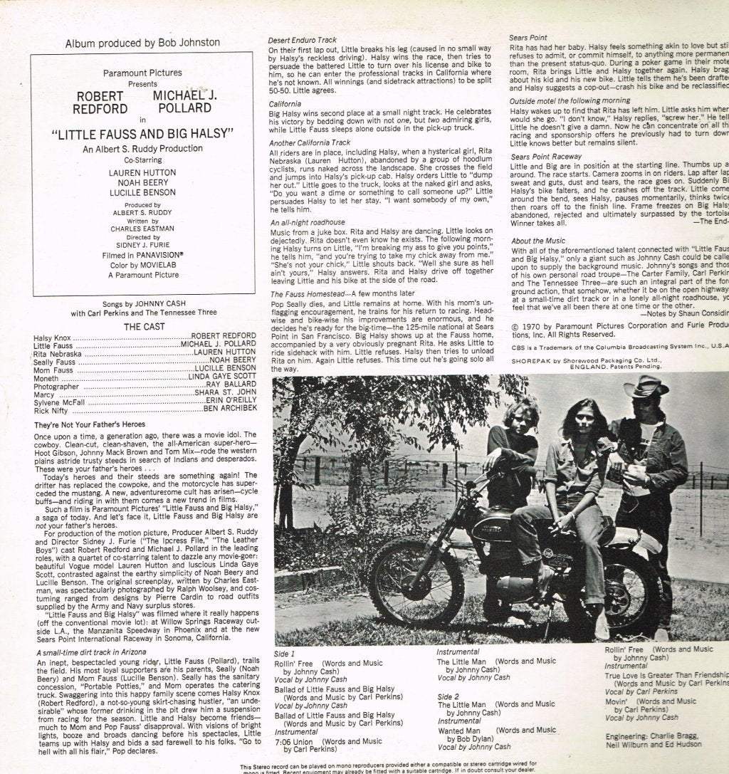 Johnny Cash - Little Fauss And Big Halsy (Original Soundtrack) - Lp
