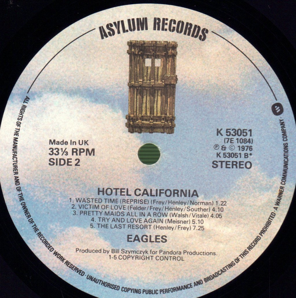 Eagles - Hotel California - Lp