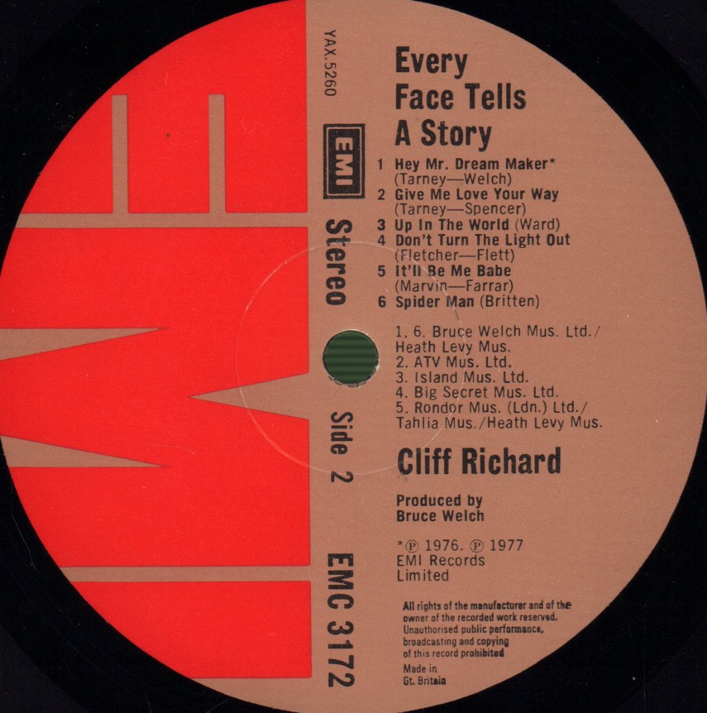 Cliff Richard - Every Face Tells A Story - Lp