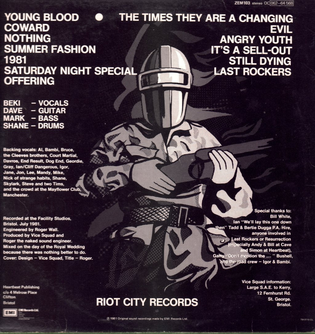 Vice Squad - No Cause For Concern - Lp