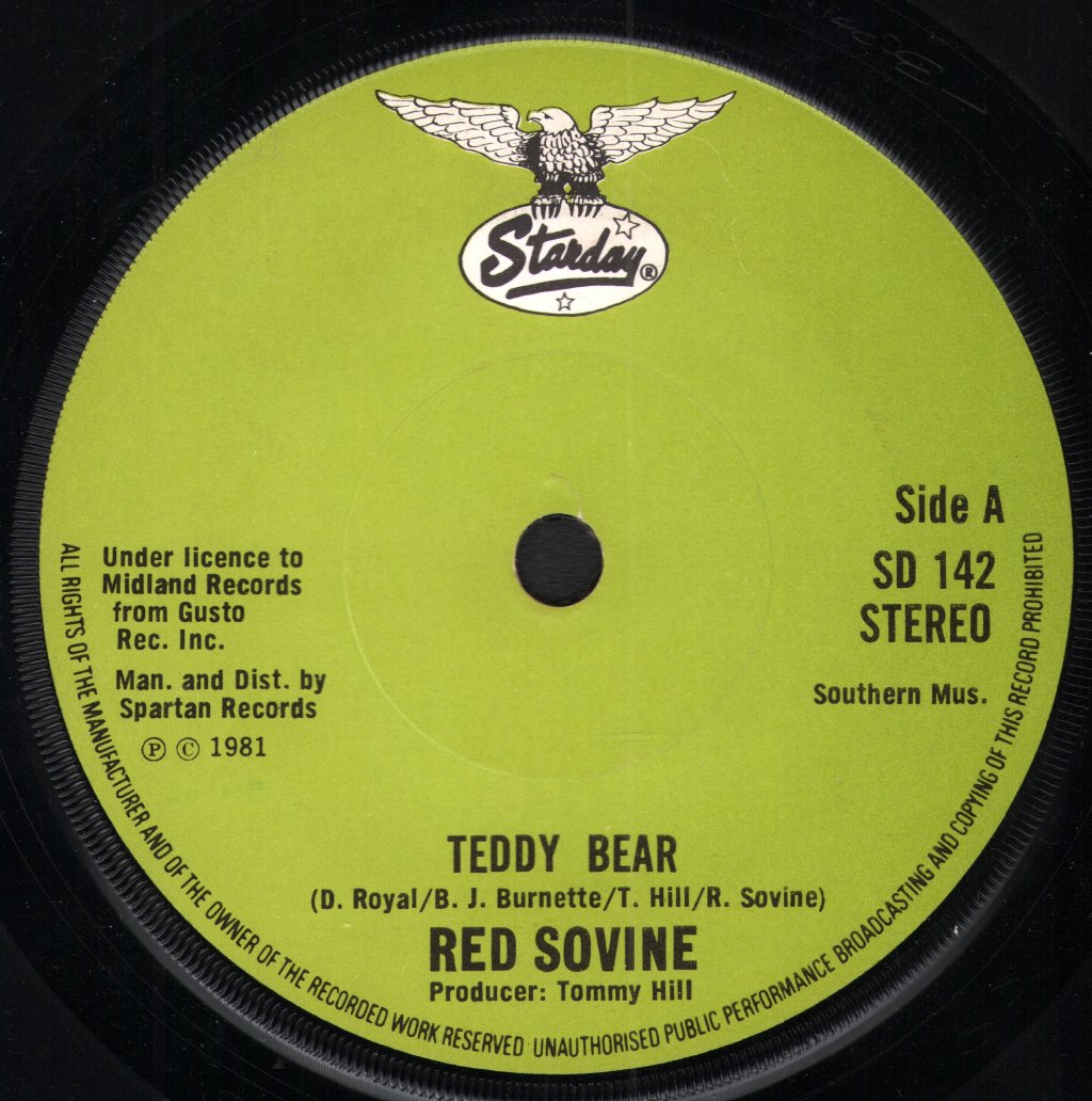 Red Sovine - Teddy Bear - 7 Inch