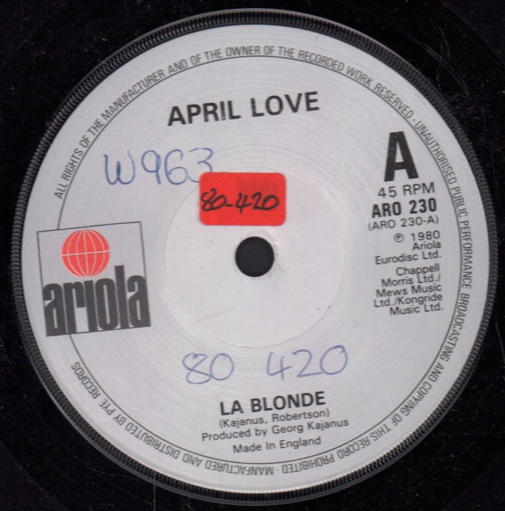 April Love - La Blonde - 7 Inch
