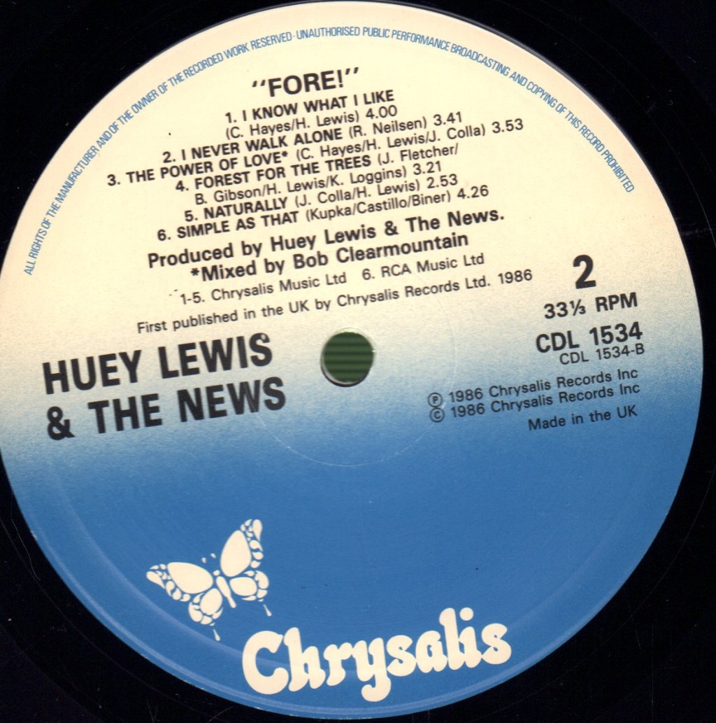 Huey Lewis And The News - Fore - Lp