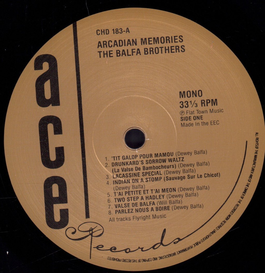 Balfa Brothers - Arcadian Memories - Lp