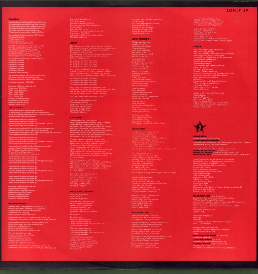 Communards - Red - Lp