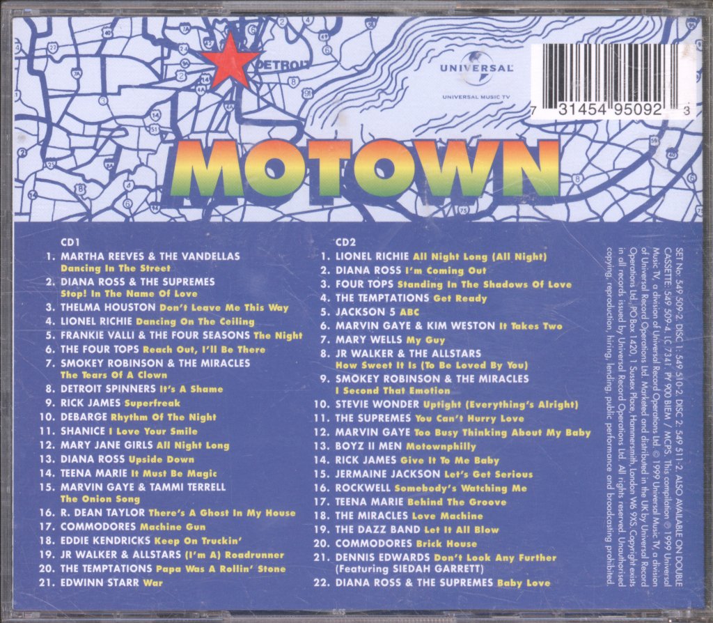 Various Artists - Dancing In The Street - 43 Motown Dance Classics - Double Cd