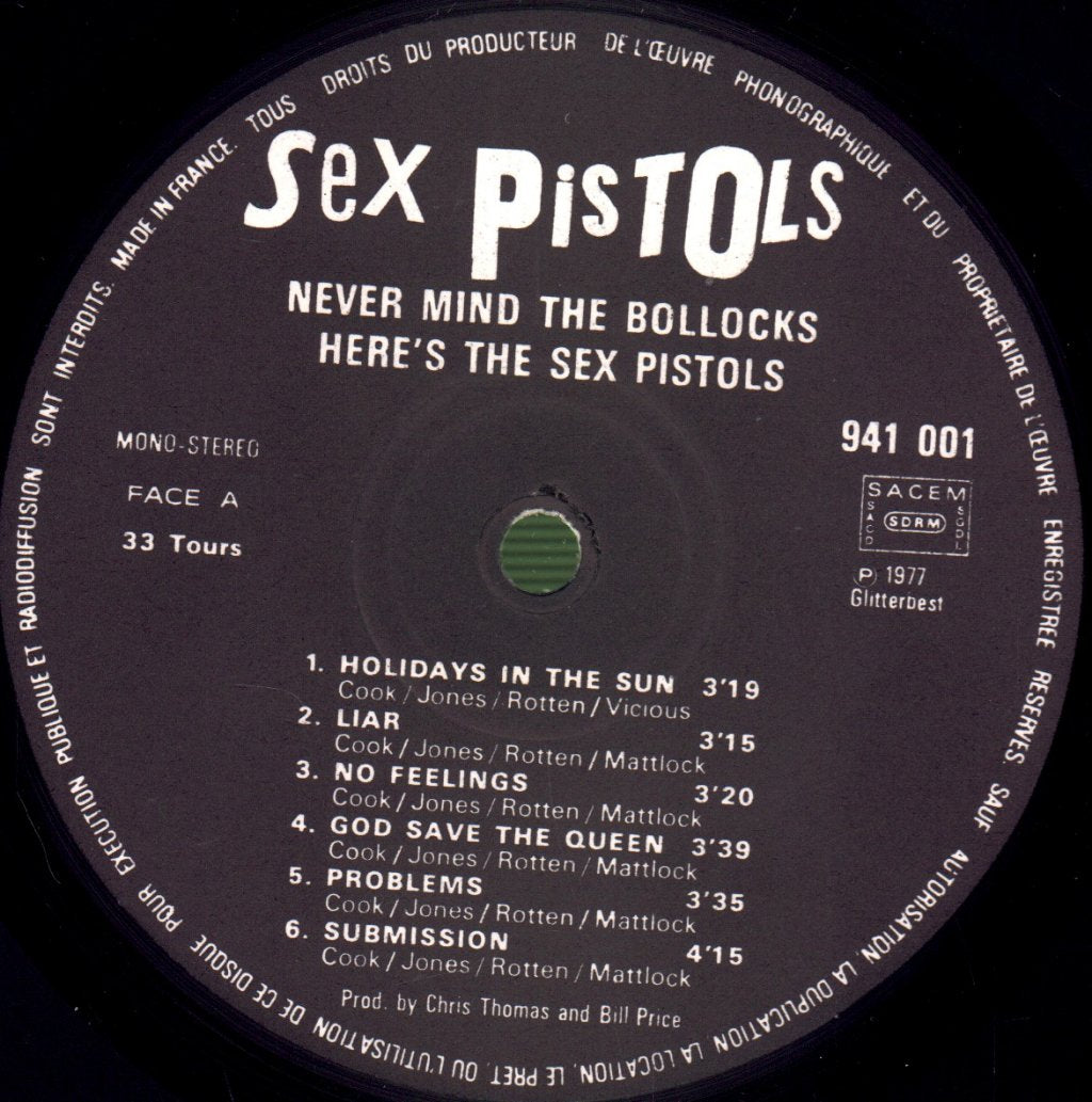 Sex Pistols - Never Mind The Bollocks - Lp