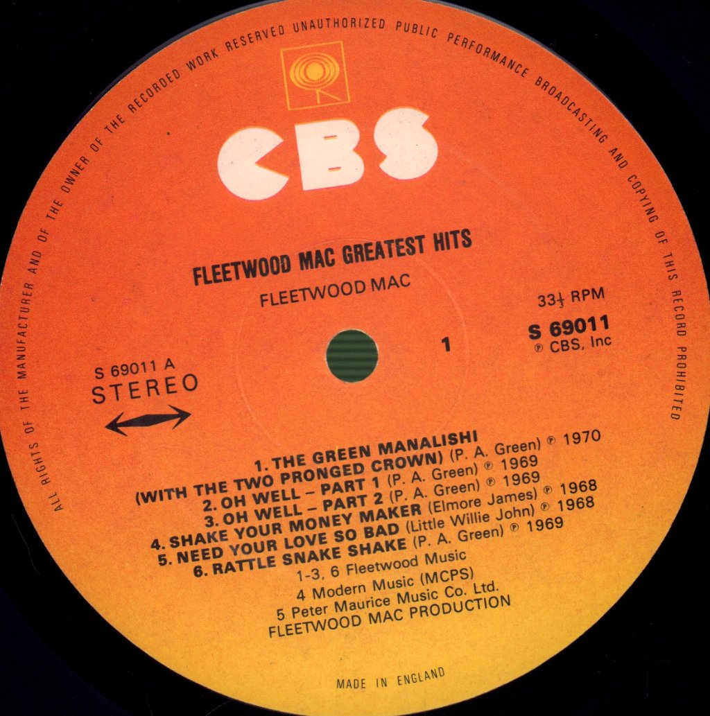 Fleetwood Mac - Greatest Hits - Lp