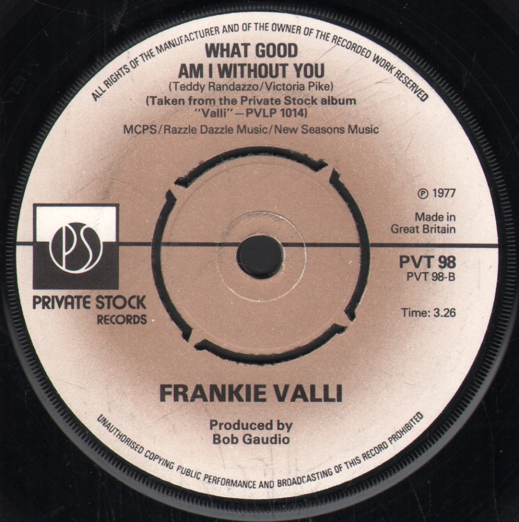 Frankie Valli - Easily - 7 Inch