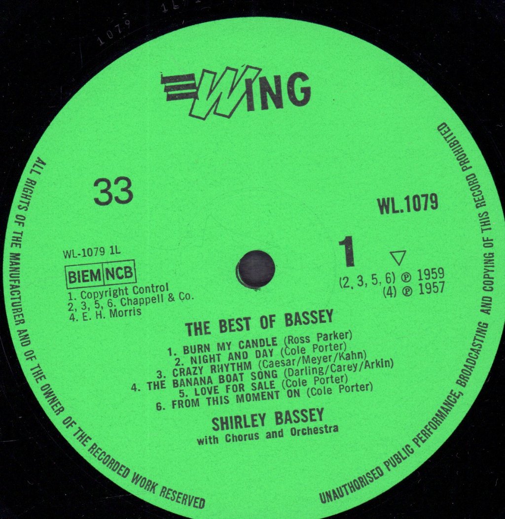 Shirley Bassey - Best Of Bassey - Lp