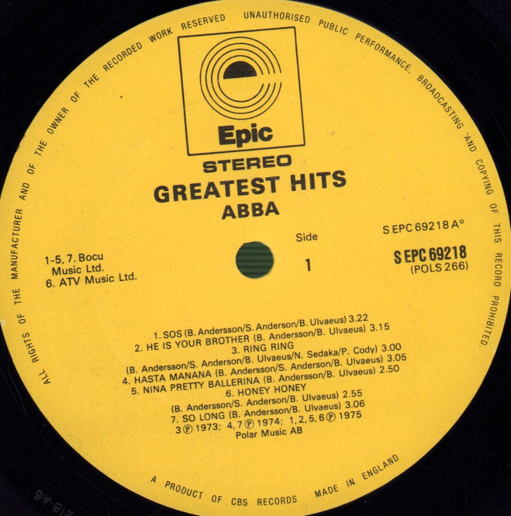 ABBA - Greatest Hits - Lp